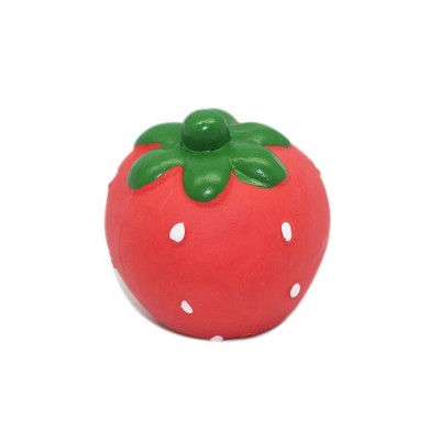 Cute Strawberry Dog Interactive Soft Latex Squeak Durable Pet Toys