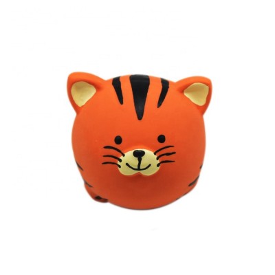 Tiger Funny Animal  Squeak Toys Dog Teeth Toy  Pet Dog Toy Latex